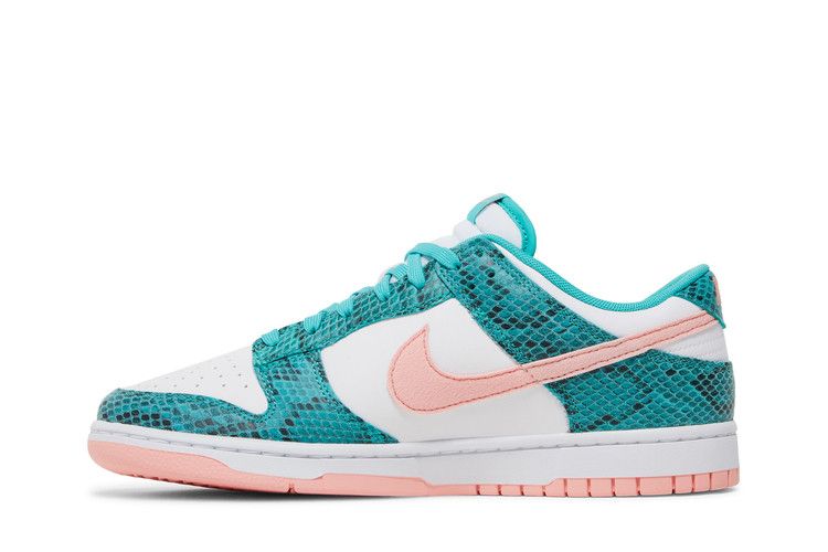 Nike Dunk Low Snakeskin Washed Teal Bleached Coral - DR8577-300