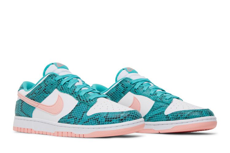 Nike Dunk Low Snakeskin Washed Teal Bleached Coral - DR8577-300