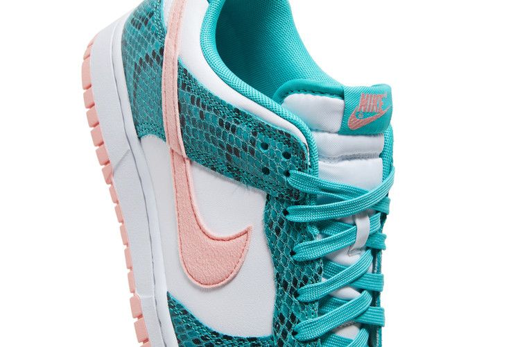 Nike Dunk Low Snakeskin Washed Teal Bleached Coral - DR8577-300