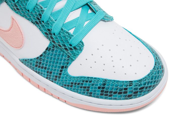 Nike Dunk Low Snakeskin Washed Teal Bleached Coral - DR8577-300