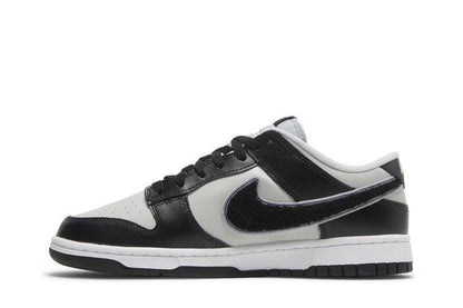 Nike Dunk Low Chenille Swoosh Grey Black - DQ7683-001