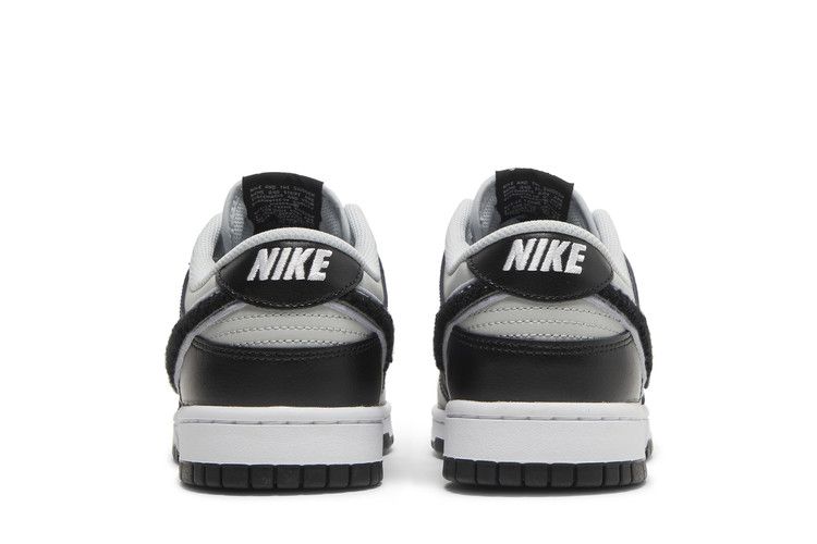 Nike Dunk Low Chenille Swoosh Grey Black - DQ7683-001