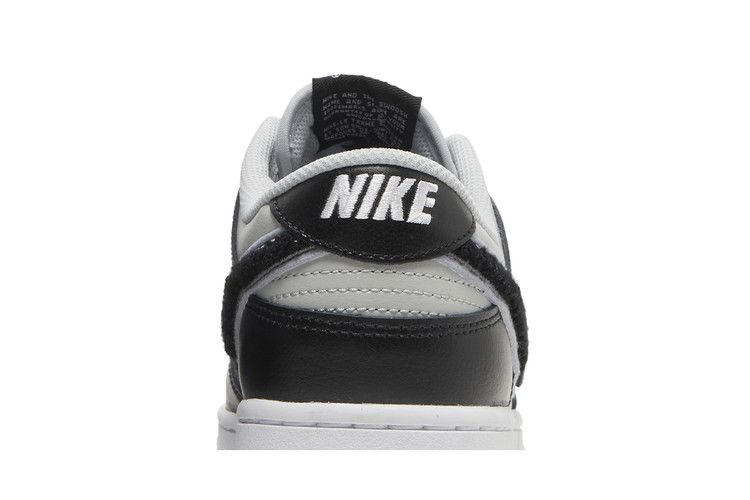 Nike Dunk Low Chenille Swoosh Grey Black - DQ7683-001