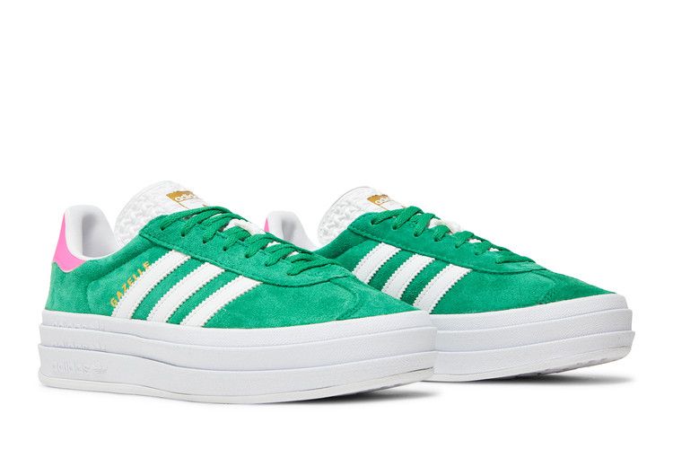 Adidas Gazelle Bold Green Lucid Pink - IG3136