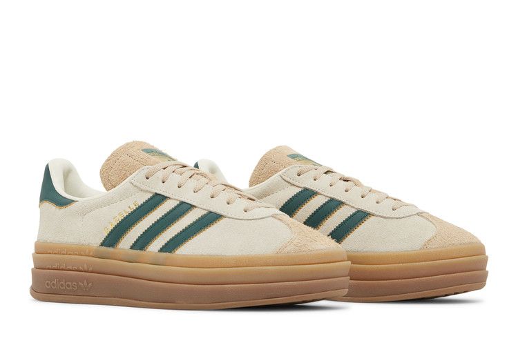 Adidas Gazelle Bold Magic Beige Collegiate Green - ID7056