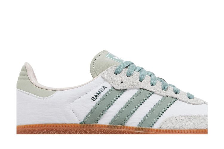 Adidas Samba OG  Cloud White Silver Green - ID0492