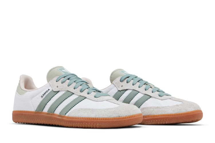 Adidas Samba OG  Cloud White Silver Green - ID0492