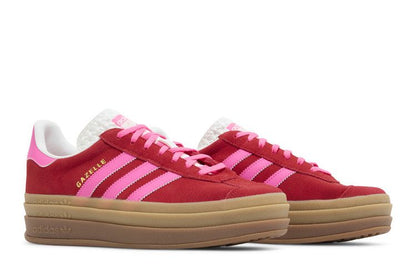 Adidas Gazelle Bold Collegiate Red Lucid Pink - IH7496