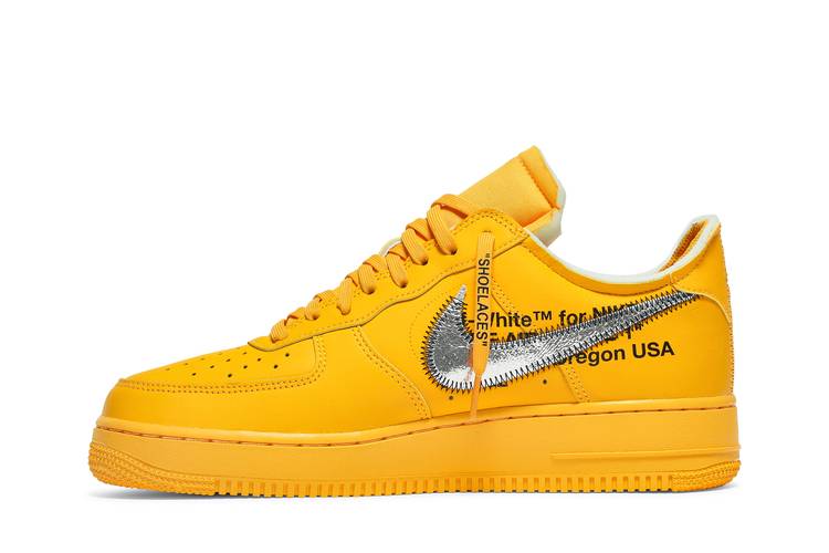 Nike Air Force 1 Low Off-White University Gold Metallic Silver - DD1876-700