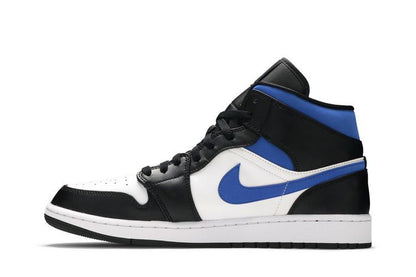 Air Jordan Air Jordan 1 Mid White Black Royal - 554725-140 / 554724-140