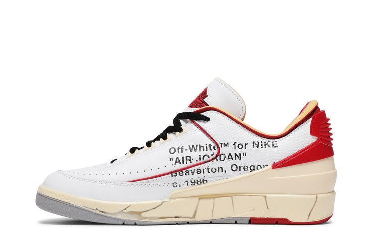 Air Jordan Air Jordan 2 Retro Low SP Off-White White Red - DJ4375-106