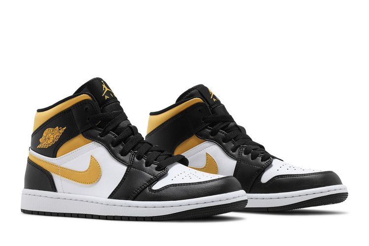 Air Jordan Air Jordan 1 Mid White Pollen Black - 554724-177 / 554725-177