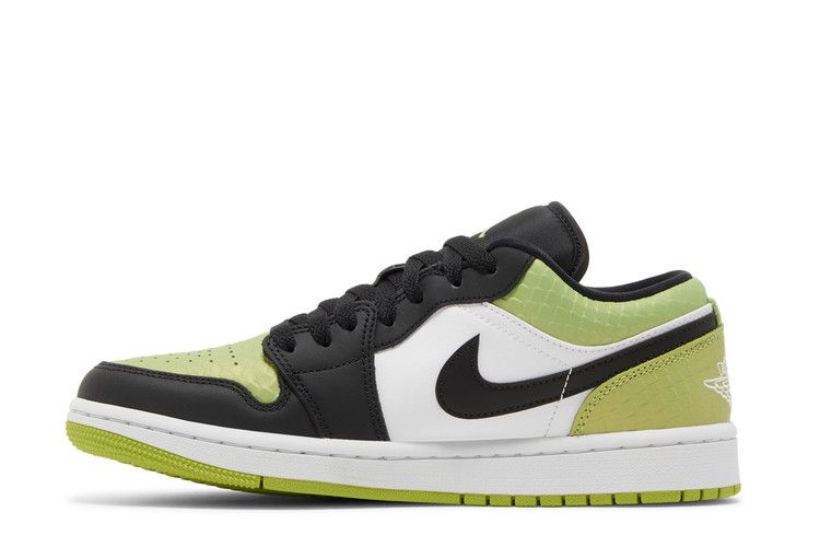 Air Jordan Air Jordan 1 Low Vivid Green Snakeskin - DX4446-301