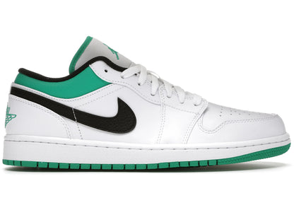 Air Jordan Air Jordan 1 Low White Lucky Green Black - 553558-129 / 553560-065