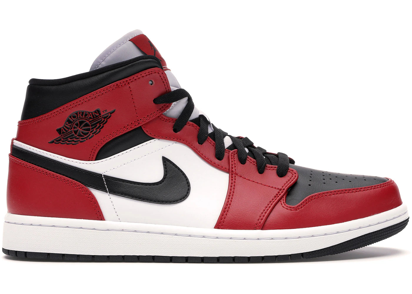 Air Jordan Air Jordan 1 Mid Chicago Black Toe - 554724-069 / 554725-069