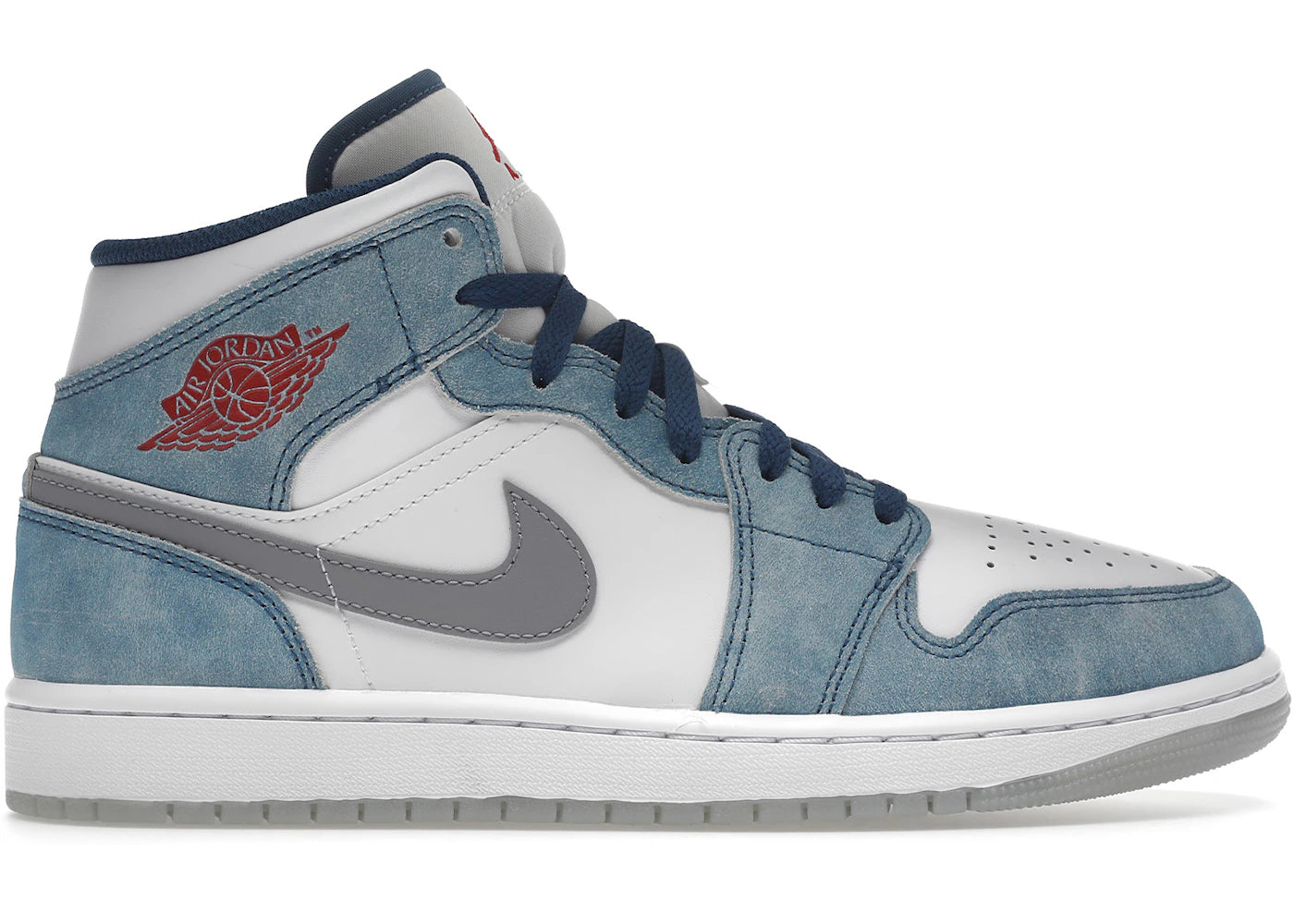 Air Jordan Air Jordan 1 Mid French Blue Fire Red - DN3706-401 / DR6235-401