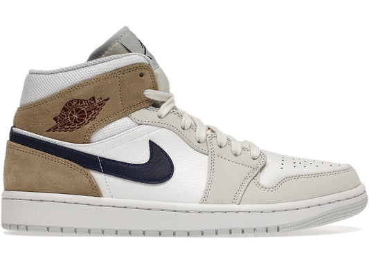 Air Jordan Air Jordan 1 Mid Tan Suede Navy - DO6726-100