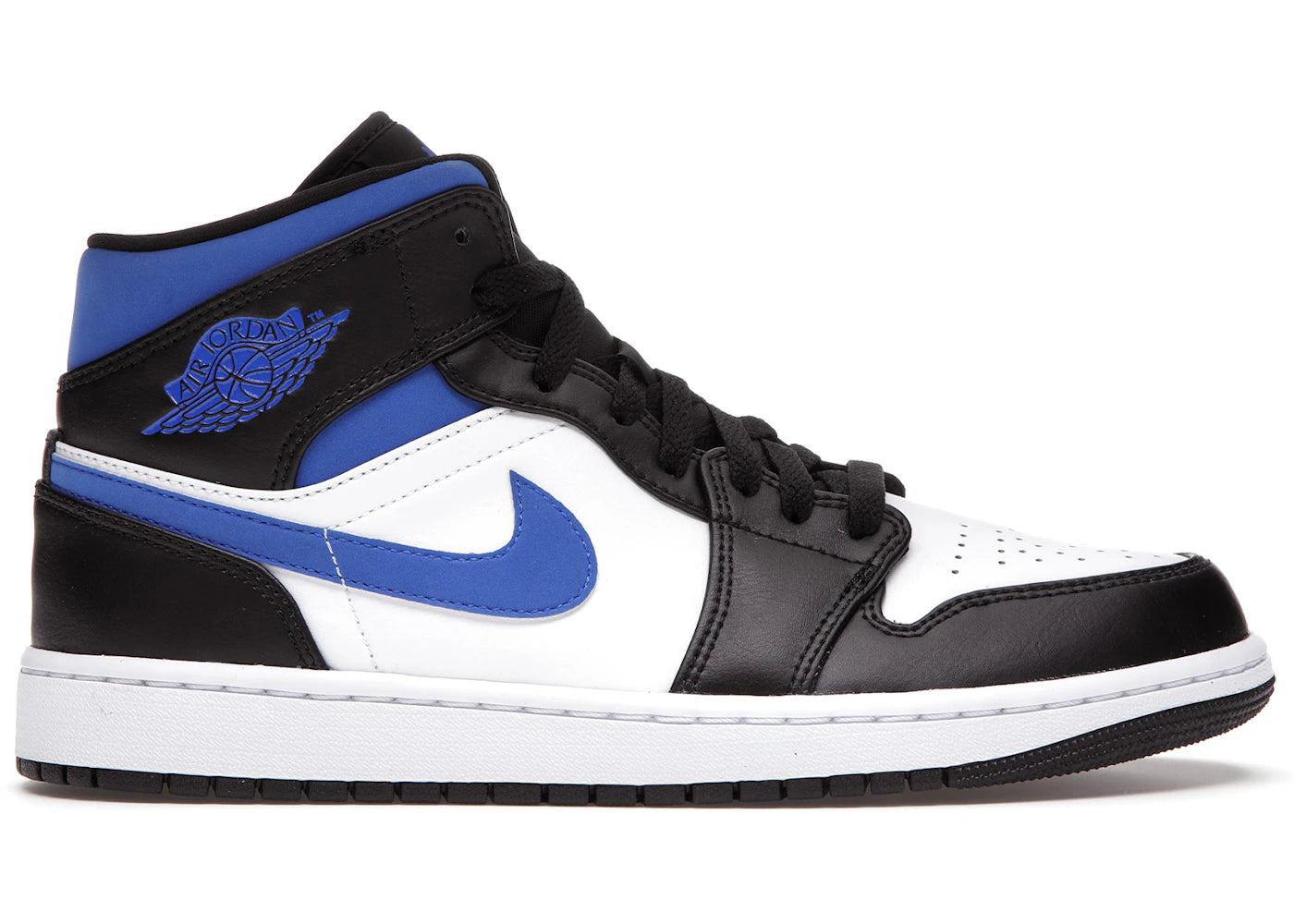 Air Jordan Air Jordan 1 Mid White Black Royal - 554725-140 / 554724-140