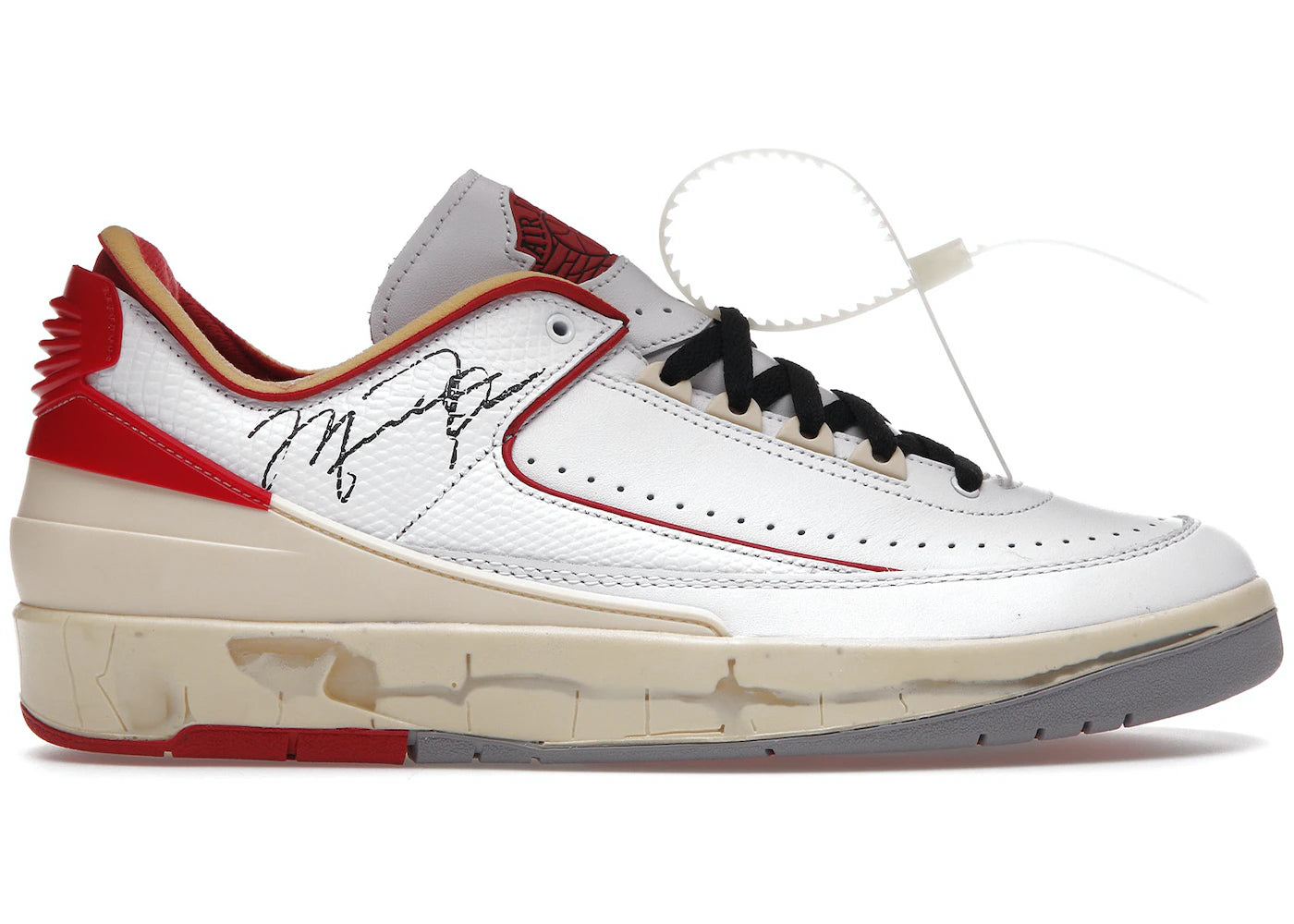 Air Jordan Air Jordan 2 Retro Low SP Off-White White Red - DJ4375-106