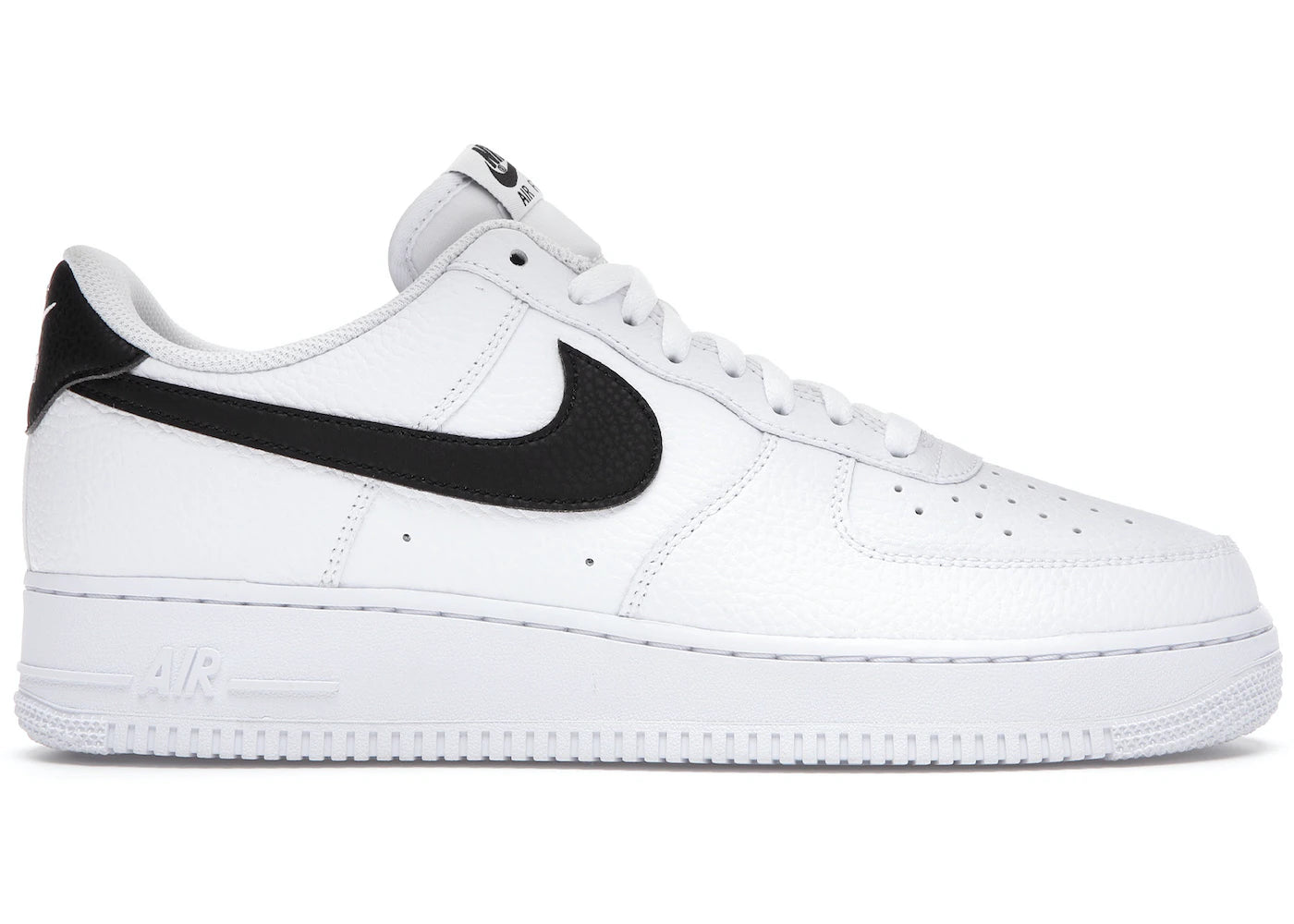 Nike Air Force 1 Low '07 White Black Pebbled Leather - CT2302-100