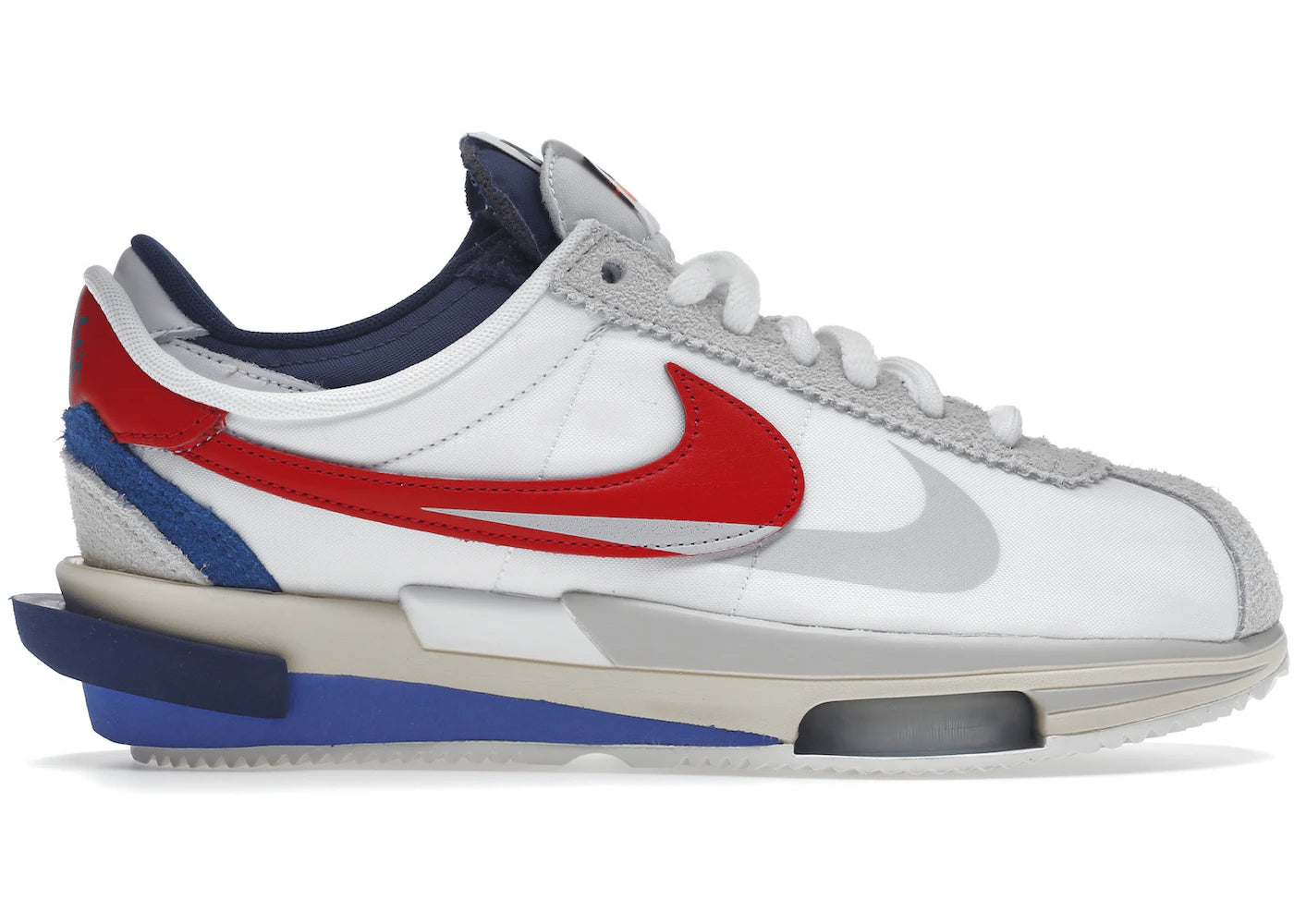 Nike Cortez 4.0 Sacai White University Red Blue - DQ0581-100