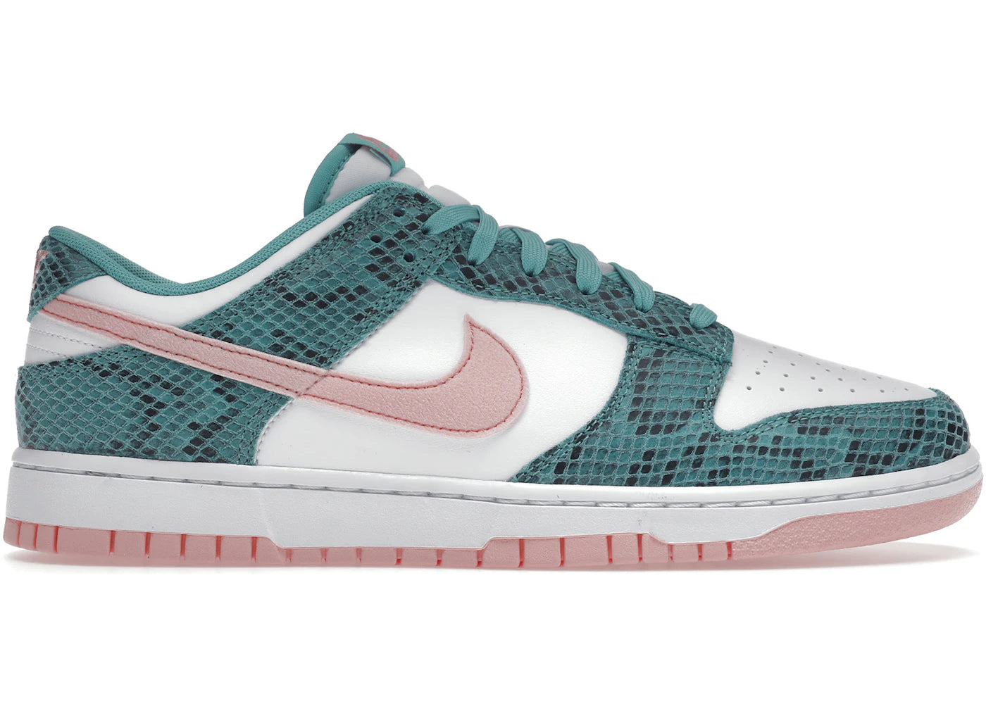 Nike Dunk Low Snakeskin Washed Teal Bleached Coral - DR8577-300