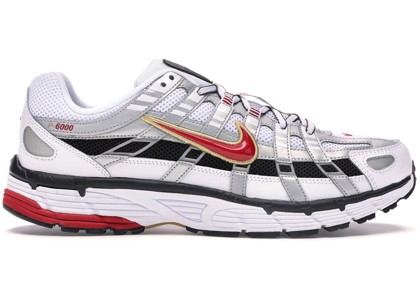 Nike P-6000 White Gold Red - BV1021-101