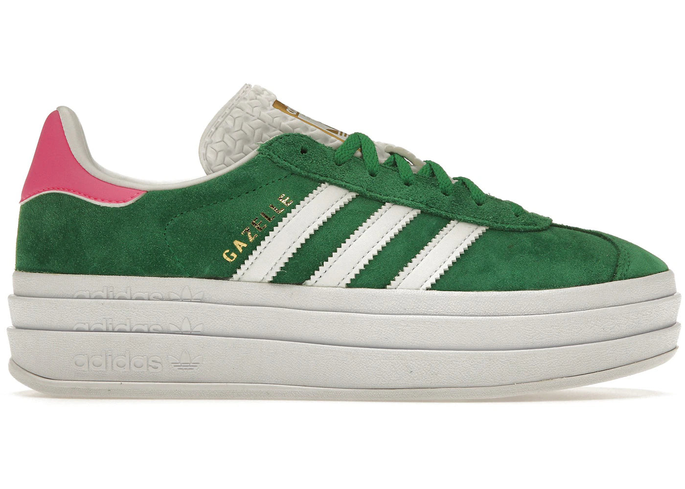 Adidas Gazelle Bold Green Lucid Pink - IG3136