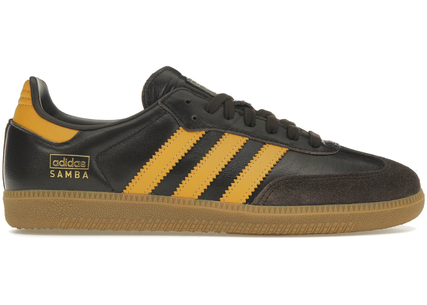 Adidas Samba OG Dark Brown Yellow - IG6174