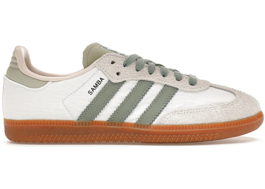 Adidas Samba OG  Cloud White Silver Green - ID0492